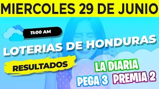 Sorteo 11AM Loto Honduras, La Diaria, Pega 3, Premia 2, Miércoles 29 de Junio del 2022 | Ganador 😱🤑💰