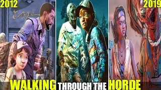 Clementine, Lee & Others Walking Through The Horde Moments In The Walking Dead Series (2012-2019)