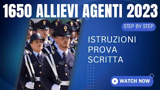 Istruzioni prova scritta 1650 allievi agenti 2023