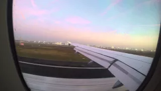 Sunrise Approach into Frankfurt onboard Lufthansa A319 inbound from Hamburg - Wingview