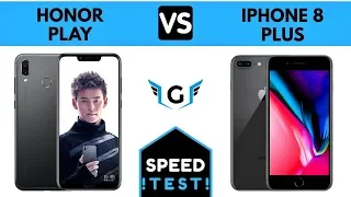 Honor Play VS iPhone 8 Plus Speed Test Comparison