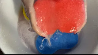 ASMR/new sponges/squeezing sponges