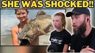 South African & Daughter React to CATFISH NOODLING