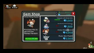 buying my first skin in doodle world gem shop.