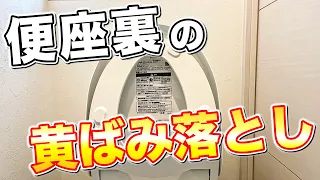 【一発解決】トイレの便座裏のガンコな黄ばみ汚れを確実に落とす方法！