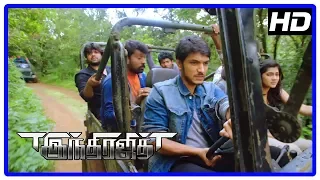 Indrajith Tamil movie Scenes | Gautham Karthik and team escapes from Rajveer Singh