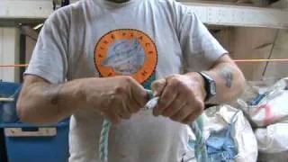 Splicing an eye in 4 stranded rope