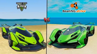 Gta 5 Lamborghini V12 Vision Car Vs Beamng.drive Lamborghini V12 Vision Car | WHICH IS BEST?