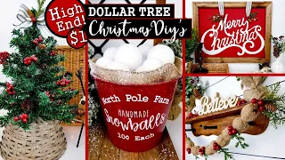 $1 HIGH END DOLLAR TREE CHRISTMAS DIY'S 🎄| CHRISTMAS HOME DECOR IDEAS