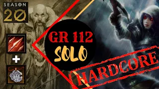 [S20] GO HARDCORE OR GO HOME | GR 112 SOLO DH | CRIMSON FIRE MULTISHOT BUILD | DIABLO 3 PATCH 2.6.8