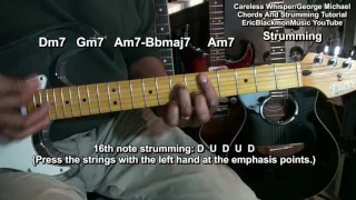 George Michael CARELESS WHISPER Guitar Lesson Tribute Chords & Funky Strumming @EricBlackmonGuitar