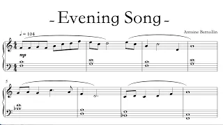 Evening song - Antoine Bernollin - Piano Solo - Sheet music. Partition