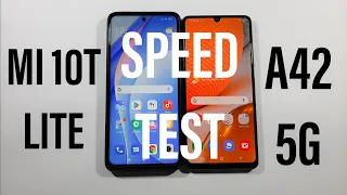 Xiaomi Mi 10T Lite vs Samsung A42 5G Speed Test