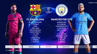 PES 2020 - Barcelona vs Manchester City - UEFA Champions League UCL - New Kits 20/21 Season