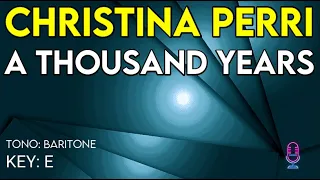 Christina Perri - A Thousand Years - Karaoke Instrumental - Baritone