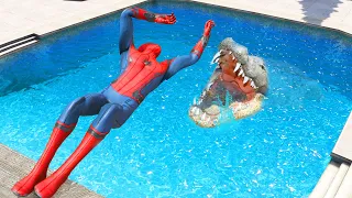 GTA 5 Epic Ragdolls | Spiderman Jumps/Fails Ep.63 (Funny Moments)