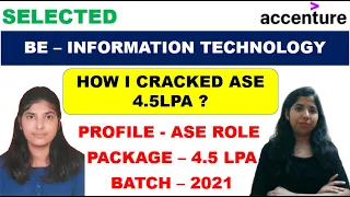 Accenture ASE Interview Experience - 4.5 LPA | Accenture Interview Questions and Answer