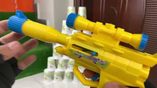 Collecting 7 Sniper Rifles and AK47 Gun Cannon Water Gun Machine Gun Bow Gun Assault | Knockout Guns