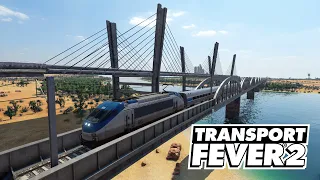 Transport Fever 2 - Ещё один междугородний пассажирский Ж/Д маршрут! #43