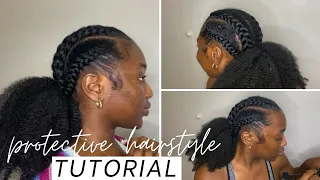 TUTORIAL: QUICK AND EASY PROTECTIVE HAIRSTYLE ON TYPE 4 HAIR‼️