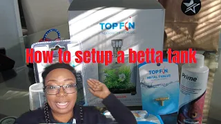 How to setup a betta tank|| Top Fin 2.5 Gallon