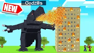 Playing As GODZILLA vs. A MINECRAFT WORLD!