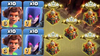 TH16 10 ROOT RIDER + 10 WITCH ATTACK STRATEGY - BEST TH16 ATTACK STRATEGY 2024 - Clash of Clans coc