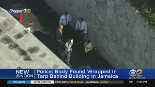 NYPD: Body Found Wrapped In Tarp Behind Building In Queens