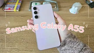 Samsung Galaxy A55 5G Awesome Lilac 🩷 Unboxing Aesthetic | Genshin Impact