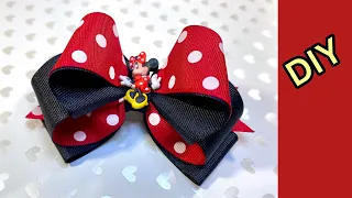 “Laço Minnie Mouse” (Formoso) by Faby Garay c/ fita 3.8cm | Minnie Mouse hair clips bow | video 68