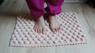 Crochet Floormat/Rug Tutorial | Crochet Honeycomb Stitch Floormat