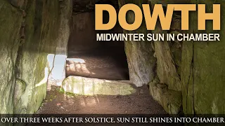 Midwinter sun shines into Dowth's southern chamber