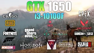 GTX 1650 : Test in 14 Games in 2022 ft i3 10100F