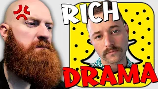Rich Campbell's Snap Messages Revealed | Bald Streamer Xeno Reacts to Mustache Streamer Rich Drama