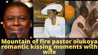 MFM Pastor DK Olukoya and wife Folashade Olukoya kissing and romantic moments