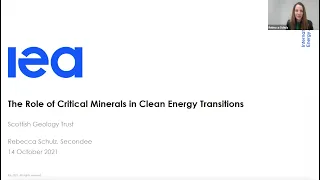 International Energy Agency - The Role of critical minerals in the energy transition