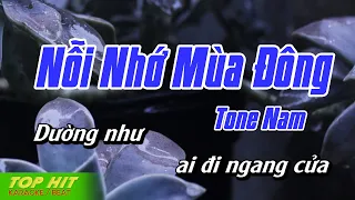 Nỗi Nhớ Mùa Đông Karaoke Tone Nam | Nhạc Sống Mới Dễ Hát TOP HIT KARAOKE