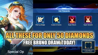 GET YOUR FREE BRUNO FIREBOLT DRAW TODAY - WHAT PRIZE DID YOU GET? MLBB
