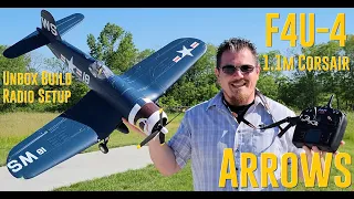 Arrows - F4U-4 Corsair - 1.1m - Unbox, Build, & Radio Setup + Easter Egg