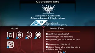 Arknights | Contingency Contract | Abandoned High-rise (Second stage) Risk 9 clear