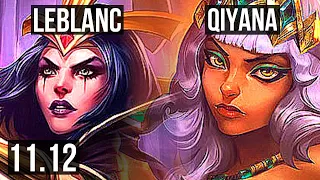 LEBLANC vs QIYANA (MID) | Rank 2 LeBlanc, 6/0/1, Dominating | NA Challenger | v11.12