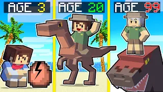 Surviving 99 Years On DINOSAUR ISLAND In Minecraft!