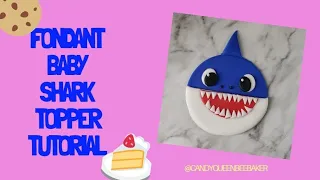 Fondant Baby Shark topper tutorial