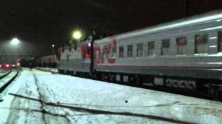 Отправление ЭП1М-750 с поездом 061С Нальчик - Москва