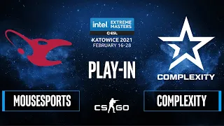 CS:GO - mousesports vs. Complexity [Mirage] Map 1 - IEM Katowice 2021 - Play-In