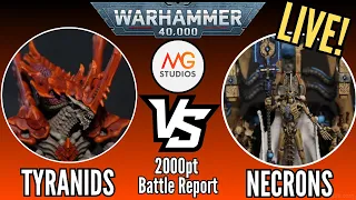 LIVE Tyranids vs Necrons | Warhammer 40k 10th Edition Battle Report