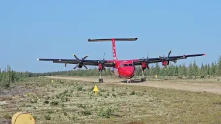 Sept 2023 - Dash 7 landing on the Kaska Goose Lodge runway with a load of 5,700 litres of Jet-A