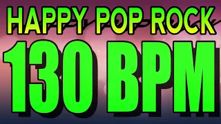 130 BPM - Happy Pop Rock 1 - 4/4 Drum Track - Metronome - Drum Beat