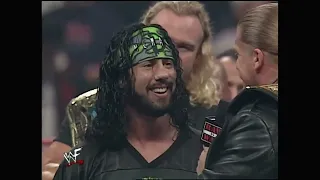 Triple H blames people for supporting violence on Monday Night RAW. February 14, 2000.