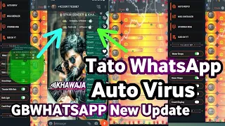 Tato WhatsApp 😈| #GB_WhatsApp New Update 2023| Data Jam 🤡|Auto Virus 🦠|60+ New Button 🤟| #tricks4all